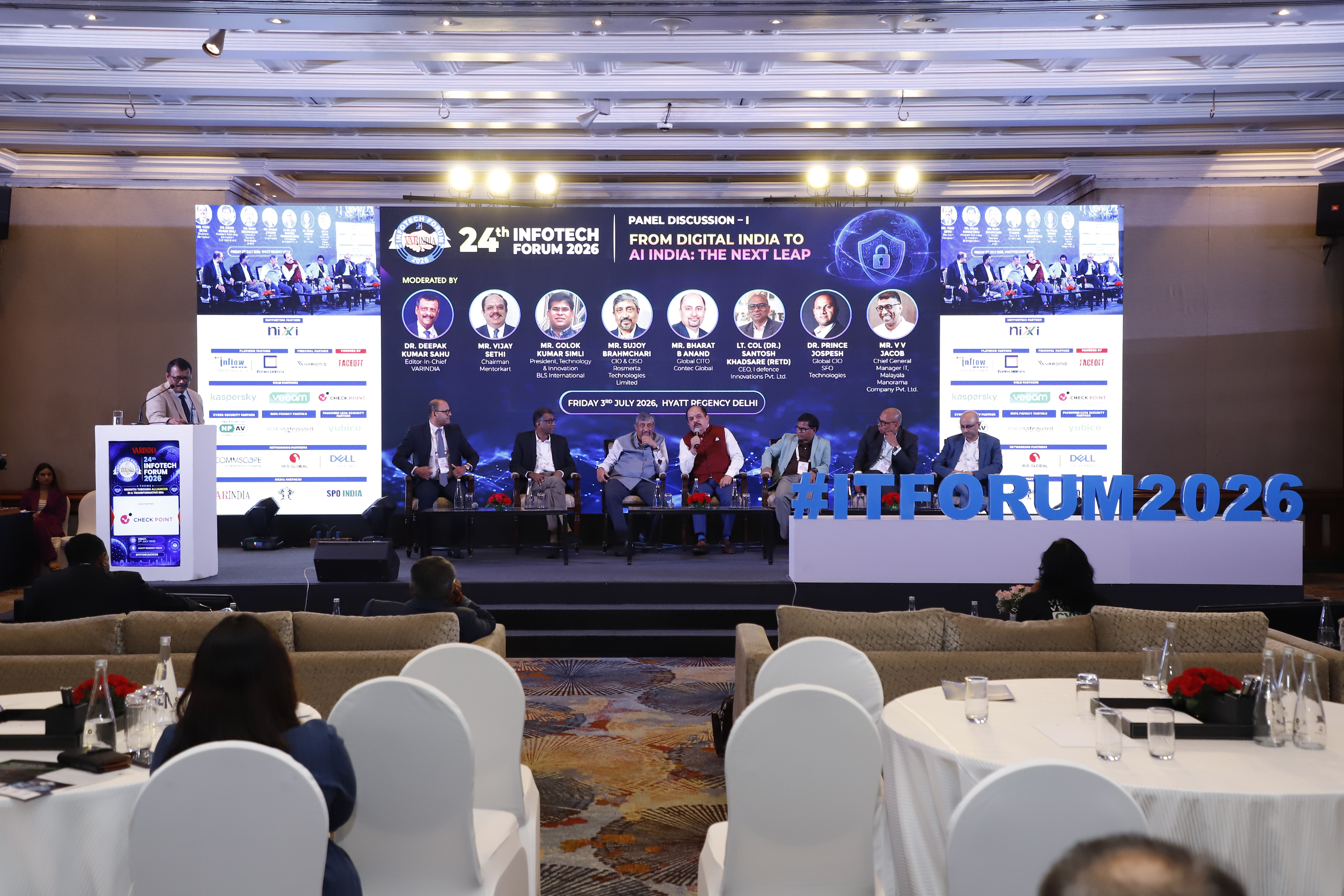 Panel Discussion Session - I Dr. Deepak Kumar Sahu, Dr. Prince Joseph, Mr. V V Jacob, Mr. Sujoy Brahmachari, Mr. Vijay Sethi, Mr. Golok Kumar Simli, Lt Col (Dr) Santosh Khadsare (Retd),  Mr. Bharat B Anand