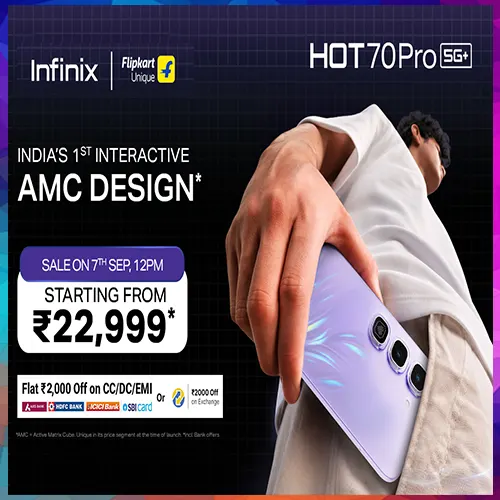Infinix HOT 70 Pro debuts in India with 144Hz display, 50MP Sony camera