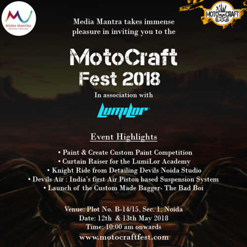 Detailing Devils to organize â€œMoto Craft Fest 2018â€ in India